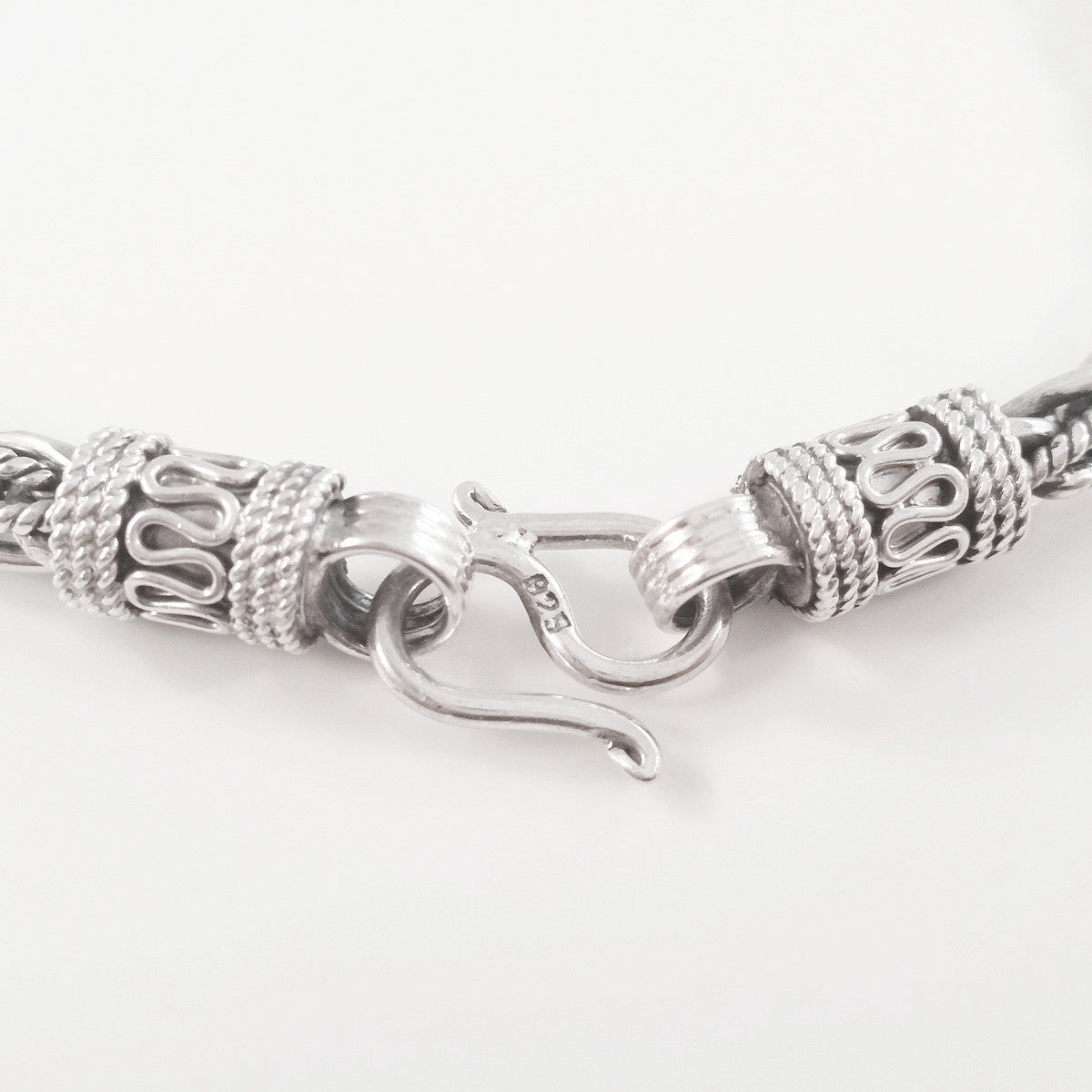 925 HANDMADE STERLING SILVER ROPE LINK CHAIN MEN'S BRACELET 5.50MM.