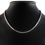 MEN'S 51 CM GENUINE SOLID STERLING SILVER ROPE LINK CHAIN NECKLACE.