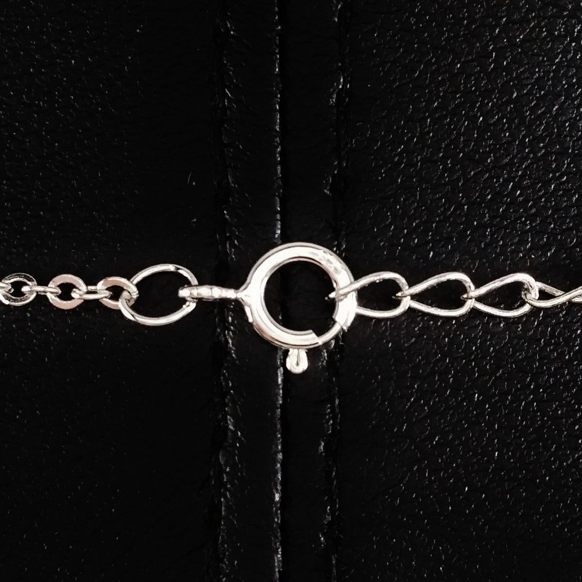 925 STERLING SILVER NECKLACE WITH BOHO SPARKLING CZ CRYSTAL EVIL EYE CHARM.