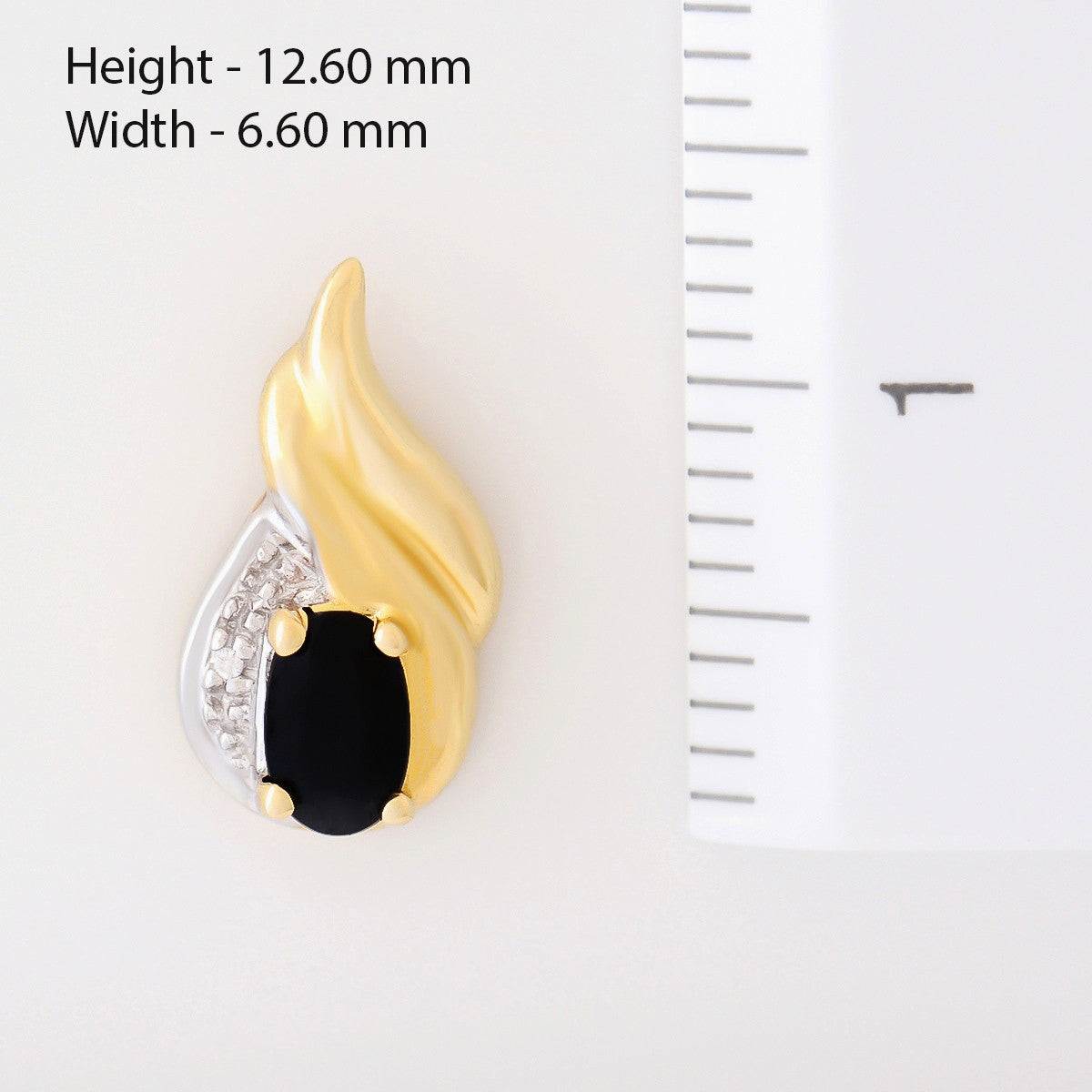 9K SOLID GOLD 0.80CT BLACK SAPPHIRE AND DIAMOND STUD EARRINGS.