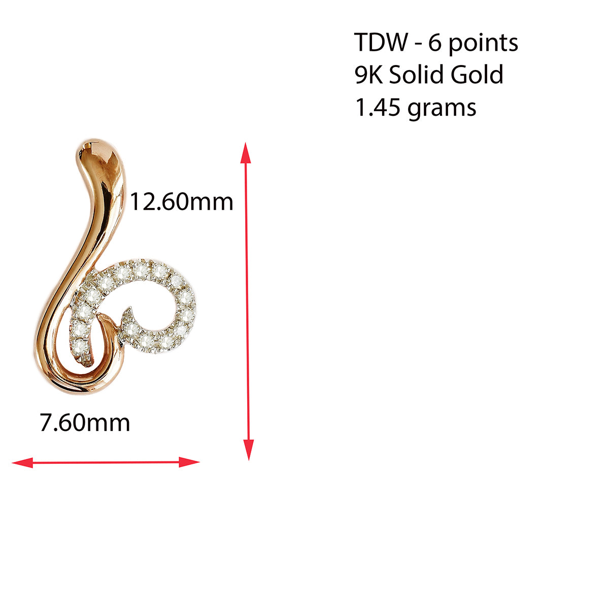 9K SOLID ROSE AND WHITE GOLD 2 TONE EARRINGS WITH 30 MICRO PAVE DIAMONDS.