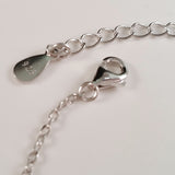 925 STERLING SILVER BRACELET WITH EKG HEARTBEAT CHARM.