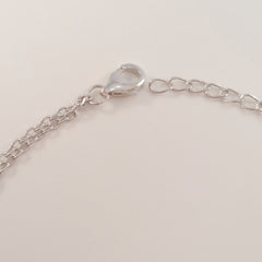 925 STERLING SILVER BRACELET WITH SNAKE CHARM PAVED WITH  SPARKLING CZ CRYSTALS.