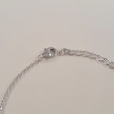 925 STERLING SILVER BRACELET WITH INFINITY CHARM PAVED WITH  SPARKLING CZ CRYSTALS.