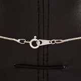 925 STERLING SILVER NECKLACE WITH FIVE FLOATING DROPS.