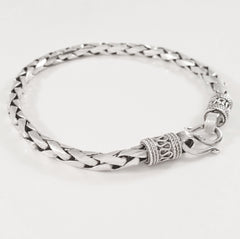 925 HANDMADE STERLING SILVER ROPE LINK CHAIN MEN'S BRACELET 6.00MM.