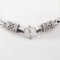 925 HANDMADE STERLING SILVER ROPE LINK CHAIN MEN'S BRACELET 6.00MM.