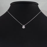 925 STERLING SILVER NECKLACE WITH EVIL EYE PENDANT SET IN SPARKLING CRYSTALS.