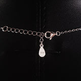 925 STERLING SILVER NECKLACE WITH EVIL EYE PENDANT SET IN SPARKLING CRYSTALS.