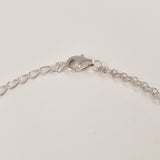 925 STERLING SILVER BRACELET WITH ETERNITY CHARM PAVED WITH  SPARKLING CZ CRYSTALS.