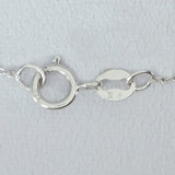 9K SOLID WHITE GOLD 45CM NECKLACE WITH NATURAL EMERALD AND 25 DIAMOND PENDANT.