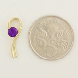 9K SOLID GOLD 0.23CT PURPLE AMETHYST PENDANT.