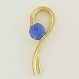9K SOLID GOLD 0.29CT TANZANITE PENDANT.
