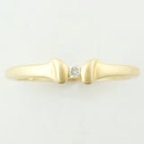9K SOLID GOLD 0.02CT BRILLIANT CUT DIAMOND SOLITAIRE PROMISE RING.