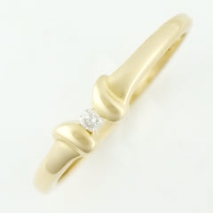 9K SOLID GOLD 0.02CT BRILLIANT CUT DIAMOND SOLITAIRE PROMISE RING.