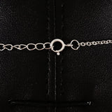 925 STERLING SILVER NECKLACE WITH ROUND EVIL EYE PENDANT SET IN SPARKLING CRYSTALS.