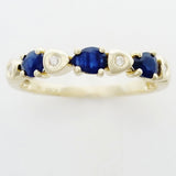9K SOLID GOLD 0.50CT NATURAL AUSTRALIAN PEAR CUT SAPPHIRE RING WITH 4 DIAMONDS.