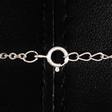 925 STERLING SILVER NECKLACE WITH BOHO SPARKLING CZ CRYSTAL EVIL EYE CHARM.