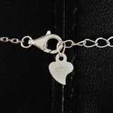 925 STERLING SILVER NECKLACE WITH SOLID SILVER EKG HEARTBEAT CHARM PENDANT.