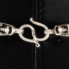 MEN'S 55 CM GENUINE SOLID STERLING SILVER DRAGON CLASP CHAIN NECKLACE.