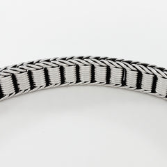 925 HANDMADE STERLING SILVER ROPE LINK CHAIN MEN'S BRACELET 8.60 mm.