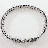 925 HANDMADE STERLING SILVER ROPE LINK CHAIN MEN'S BRACELET 8.60 mm.