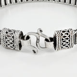 925 HANDMADE STERLING SILVER ROPE LINK CHAIN MEN'S BRACELET 8.60 mm.
