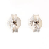 9K SOLID WHITE GOLD 0.30CT NATURAL SAPPHIRE CLASSIC STUD EARRINGS.